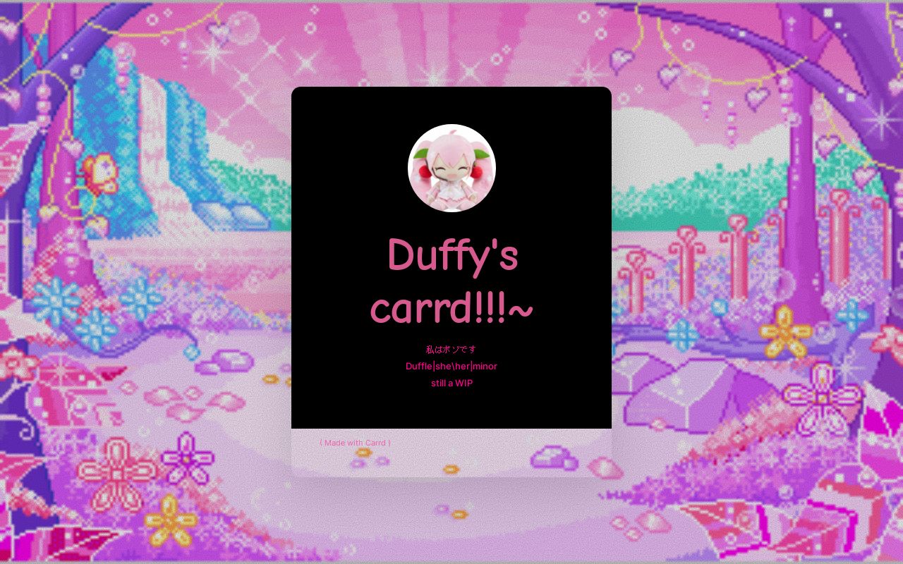 Carrd profile picture for @duff